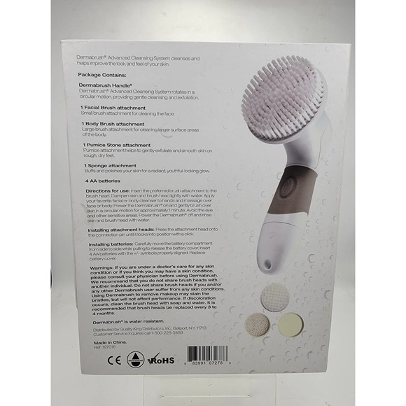 Dermabrush Advanced Cleansing System Scrub Cleanser, Gloves, Case (No Batteries) - Picture 3 of 7